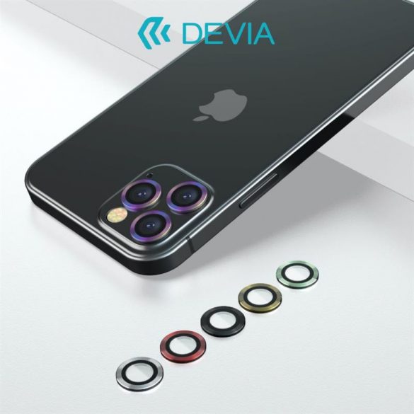 Devia iPhone 12 Mini (5,4") / iPhone 12 (6,1") folie de protecție albă pentru obiectivul camerei