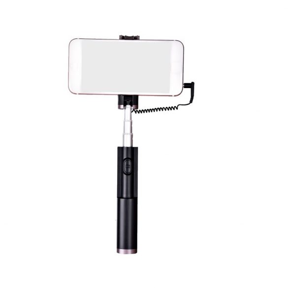 Selfie stick Bluetooth, cu conector jack de 3,5 mm, negru, Seria Devia Victor