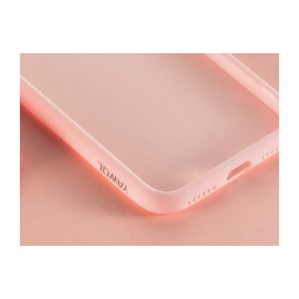 Husa Joway BHK30 pentru iPhone X / XS (5,8") transparenta din silicon cu cadru roz