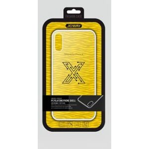 Husa din silicon TPU transparenta Joway BHK32 pentru iPhone X / XS (5.8") cu rama alba