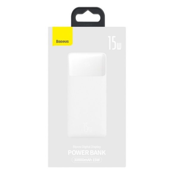 Power Bank, 30000mAh, 2xUSB, Tip-C, Micro USB, PD3.0+QC3.0, alb, Baseus PPDML-K02