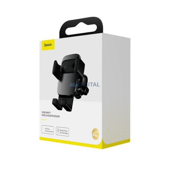 Suport auto pentru ventilație, rotativ 360°, negru, 63-88mm, Baseus Cube