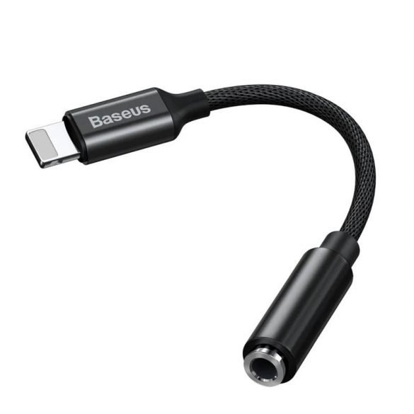 Adaptor audio / HF, iPhone 8pin - mufă de 3,5 mm, negru, Baseus CALL3-01