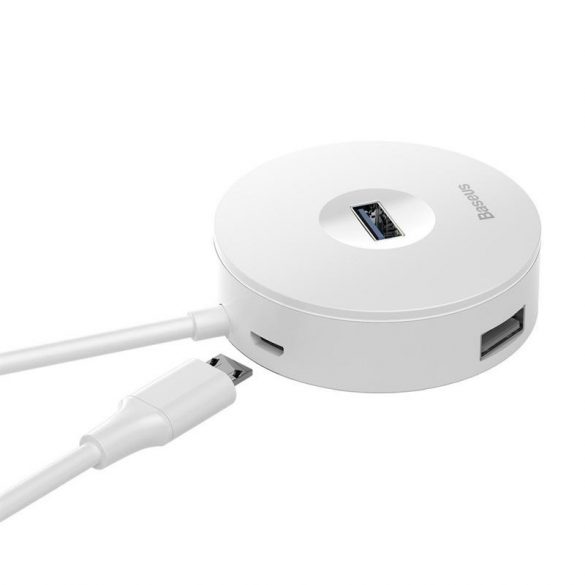 Baseus CAHUB-G02 hub HUB alb cu 4 porturi USB + micro USB