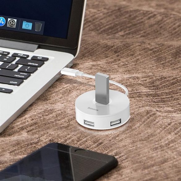 Baseus CAHUB-G02 hub HUB alb cu 4 porturi USB + micro USB