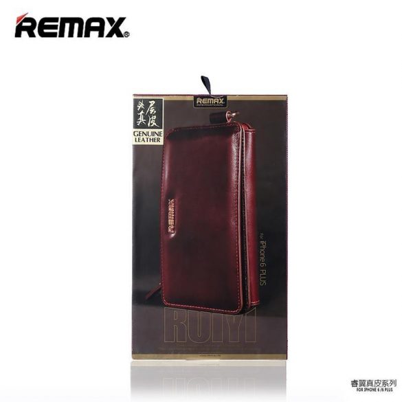 Remax burgundy piele portofel husă iPhone 6 6S (4.7")