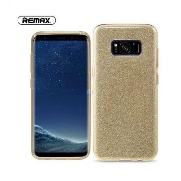 Husa silicon Remax RM-1642 Glitter Samsung Galaxy S8 Plus, sclipici, capac spate, SM-G955, auriu, sclipici