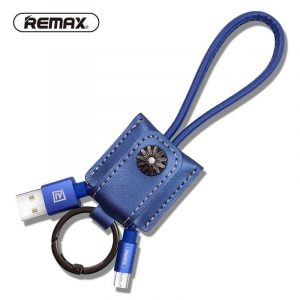 Cablu de date micro usb, 2.1A, 0.3m, piele, albastru, Remax RC-079m