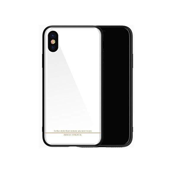 Carcasă din spate albă lucioasă pentru iPhone X / XS (5,8") Remax RM-1653