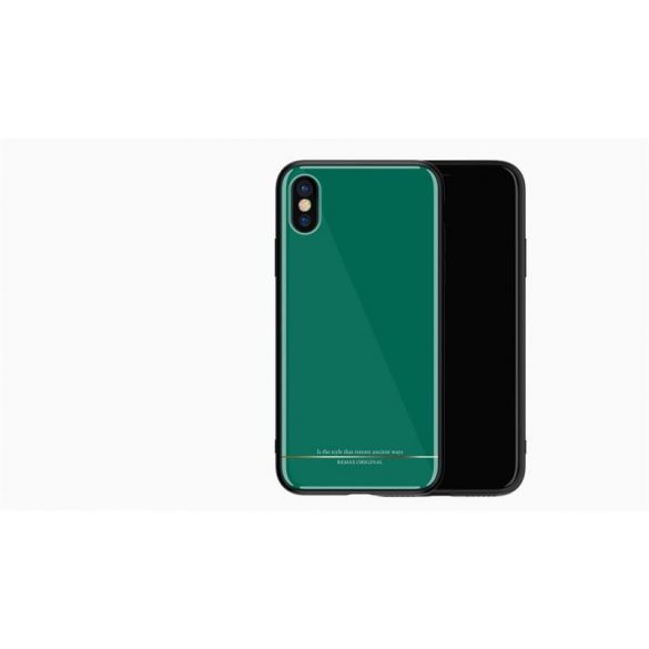 Carcasă din spate verde lucioasă Remax RM-1653 pentru iPhone X / XS (5,8")