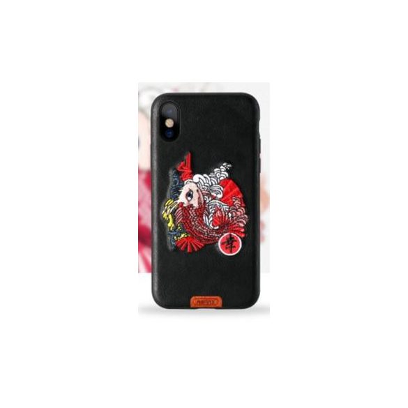 Remax RM-1636 Husa din spate cu model „KoiFish” pentru iPhone X XS (5,8")