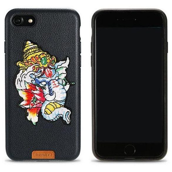 Remax RM-1636 Carcasă din spate pentru iPhone X XS (5,8"), neagră, model „Ganesha”.