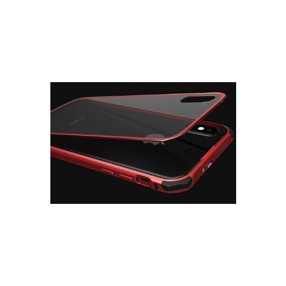 Carcasă din spate cu cadru metalic roșu Remax RM-1658 iPhone X XS (5,8")