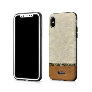 XOOMZ iPhone X / XS (5.8")Husăspate din piele maro