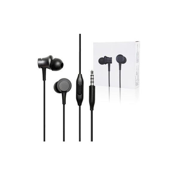 Căști stereo cu fir cu mufă, microfon, negru, Xiaomi Mi In-Ear Piston