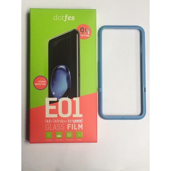 Dotfes E01 iPhone 6 6S (4,7") pachet folie de sticlă frontală premium (3 folii de sticlă + cadru de montare)