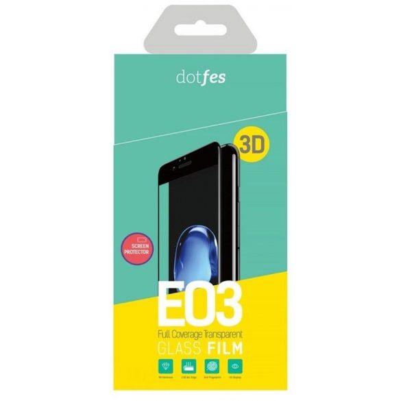 Dotfes E03 iPhone 6 6S Plus (5,5") folie de sticlă premium 3D frontală neagră