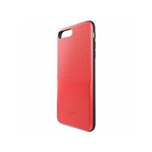 Husa din spate iPhone 6 / 6S (4,7"), carcasa din plastic, card bancar rezistent, carbon premium, rosie, Dotfes G02