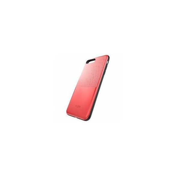 Carcasă din spate pentru iPhone 6S Plus (5,5"), carcasă din plastic, card bancar rezistent, carbon premium, roșu, Dotfes G02