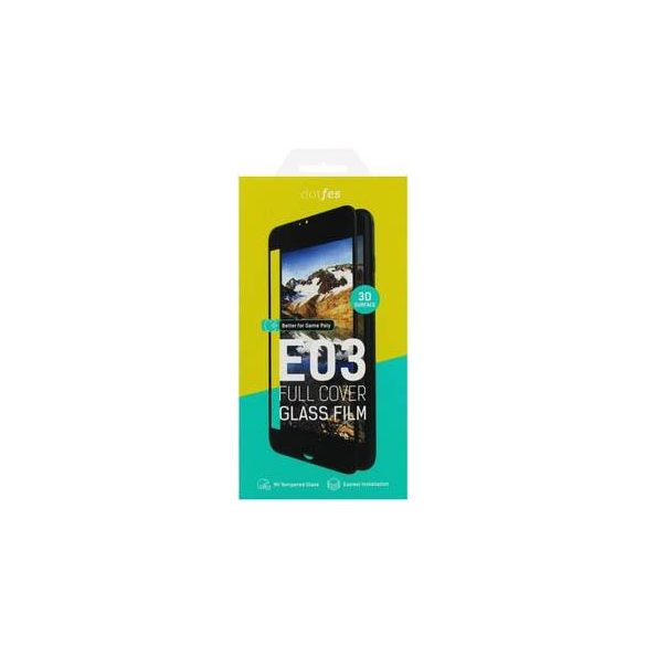 Dotfes E03 Samsung G973 Galaxy S10 negru 3D folie de sticlă premium frontală „decupată”