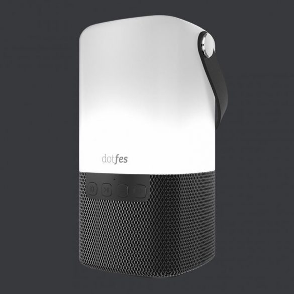 Dotfes H05 negru difuzor bluetooth + lampă