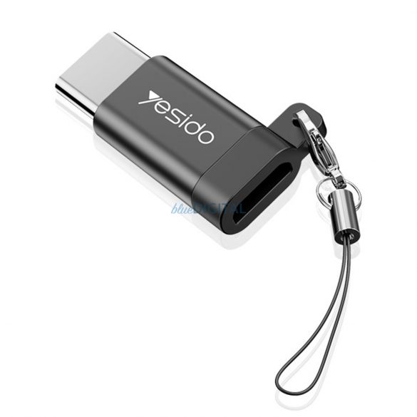 Adaptor Micro USB - Type-C OTG, negru, 480 Mbps, Yesido GS04