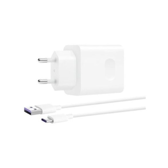 HUAWEI HW-100225E00 alb fabrică AC SuperCharge cap de încărcare + cablu de date Type-C 22.5W ambalat