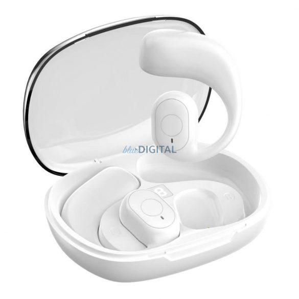 Căști stereo bluetooth cu carcasă de încărcare wireless, TWS, alb, Pavareal V15