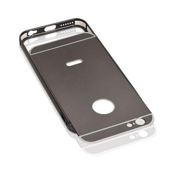 Capacul spate al oglinzii bara de protectie din aluminiu negru pentru Samsung G920 Galaxy S6