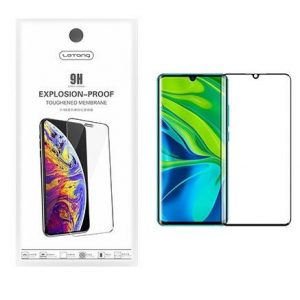 Letang Xiaomi Mi Note 10 folie de sticlă frontală neagră de 0,3 mm