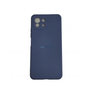 Xiaomi Mi 11 Lite 4G/5G Carcasă din silicon, mată, interior din piele de căprioară, albastru, Carcasă din silicon