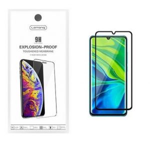 Letang Xiaomi Mi Note 10 Pro folie de sticlă frontală neagră de 0,3 mm