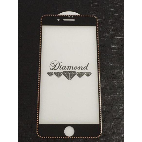 Film Diamond iPhone 7 / 8 / SE 2020 / SE 2022 (4,7") negru-auriu 3D din sticlă frontală