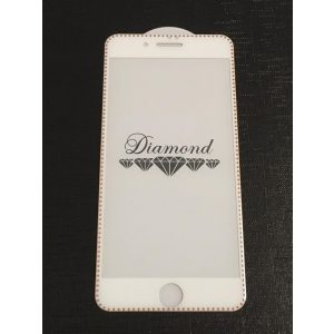 Film de sticlă frontală 3D Diamond iPhone 7 / 8 / SE 2020 / SE 2022 (4,7") alb-auriu