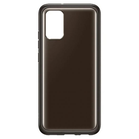 Husă din silicon din fabrică pentru Samsung Galaxy A02s, TPU, SM-A027, negru transparent, EF-QA026TBEGEU