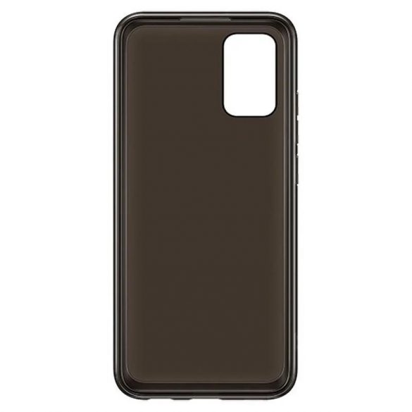 Husă din silicon din fabrică pentru Samsung Galaxy A02s, TPU, SM-A027, negru transparent, EF-QA026TBEGEU