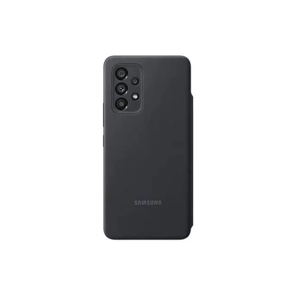 Husă pentru telefon din fabrică Samsung Galaxy A33 5G, husă carte, husă cu deschidere laterală, neagră, S-View, EF-EA336PBEGEE