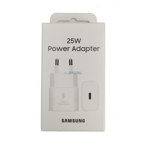 Cap de încărcare rapidă Samsung Power Type-C, alb, 3A / 25W, EP-T2510NBEGWW (ambalat)