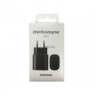 Cap de încărcare rapidă Samsung Power Type-C, fabrică, negru, 3A 25W, EP-T2510NBEGWW (ambalat)