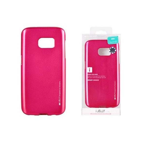 Husa silicon roz Mercury i-Jelly Metal Samsung G920 Galaxy S6