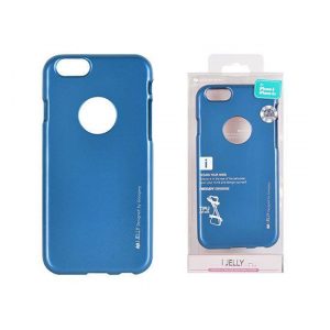 Husa silicon albastra Mercury i-Jelly Metal iPhone 6 6S Plus (5,5")