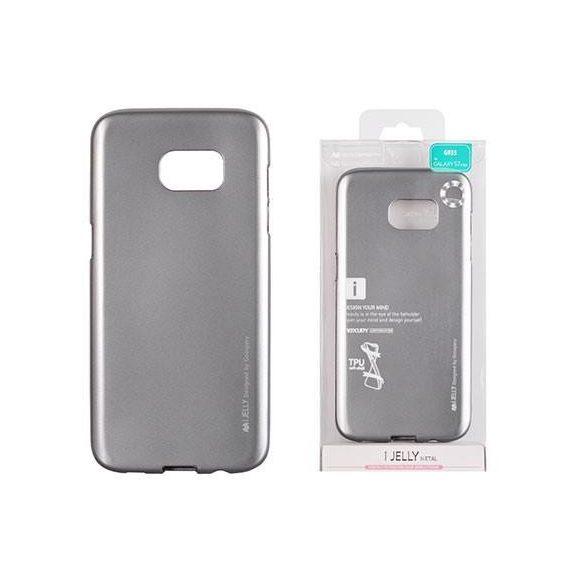 Husa silicon gri Mercury i-Jelly Metal Samsung G955 Galaxy S8 Plus