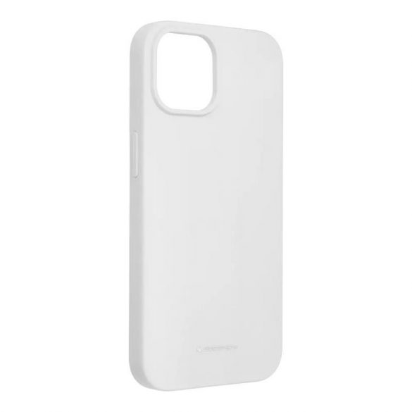 Husa din silicon pentru iPhone 14 (6.1"), husa din spate, gri, mat, interior din velur, silicon Mercury