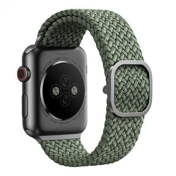 Apple Watch 4/5/6/7/SE, curea ceas inteligent, verde, împletit, 42/44/45 mm, UNIQ