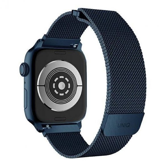 Apple Watch 4/5/6/7/SE, curea ceas inteligent, metal, albastru, 42/44/45mm, UNIQ