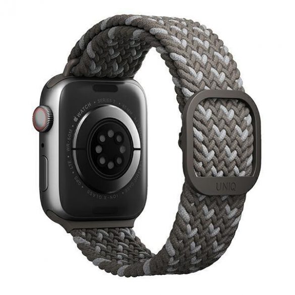 Apple Watch 4/5/6/7/SE, curea ceas inteligent, gri, împletit, 42/44/45 mm, UNIQ