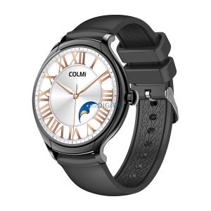 Ceas inteligent Colmi L10 cu curea din silicon, display HD de 1,4 inchi, apel bluetooth, impermeabil IP67, negru