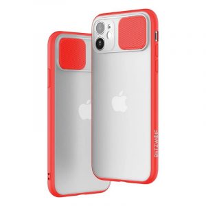 Blitzwolf BW-AY2 Carcasă din plastic transparentă pentru iPhone 11 Pro (5,8"), rezistentă la șocuri, cu cadru roșu și protecție detașabilă pentru lentile