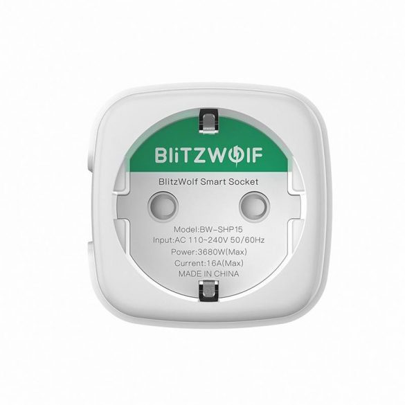 Priză inteligentă WiFi Zigbee 3.0, cu contor de consum, 220V / 16A, alb, Blitzwolf BW-SHP15