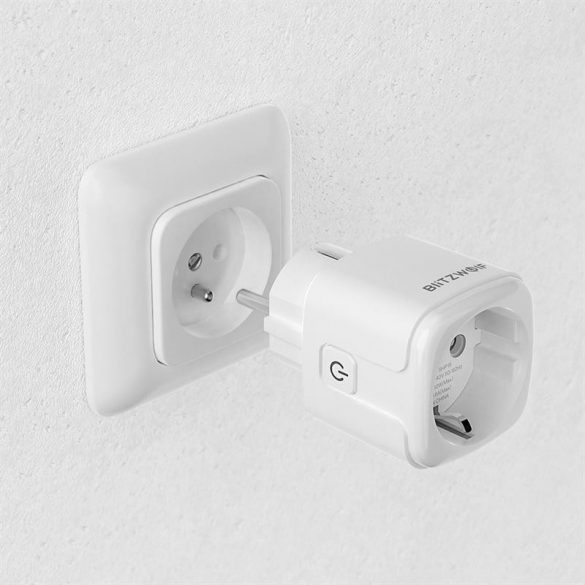 Priză inteligentă WiFi Zigbee 3.0, cu contor de consum, 220V / 16A, alb, Blitzwolf BW-SHP15